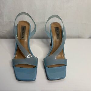 Steve Madden Blue Square-Toe Slingback Heels
